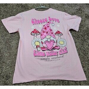 Women's Simply Southern gnome choose love shirt size medium